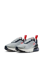 Nike Grey/Red Air Max 270 Junior Trainers - Image 5 of 10