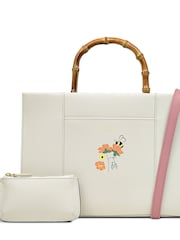 Radley London Medium The Rhs Collection 24 Zip Top Multiway White Bag - Image 3 of 4