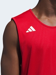 adidas Red 3G Speed Reversible Basketball Aeroready Tank Top - Image 4 of 7