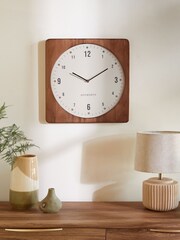 Brown Wood Retro Juno Wall Clock - Image 1 of 5