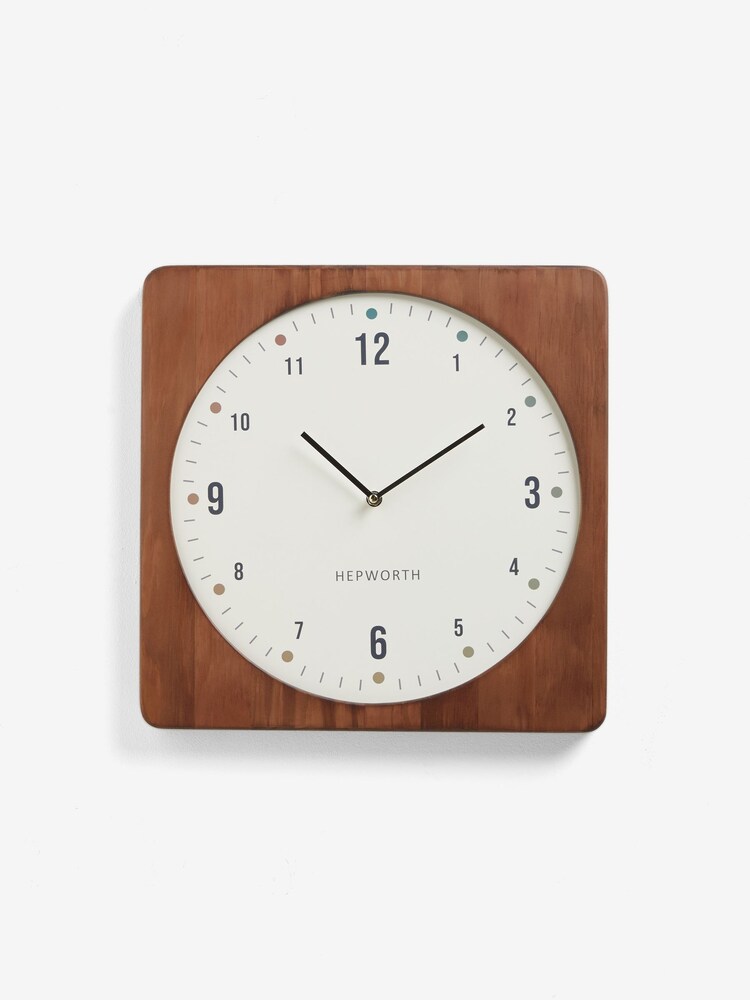 Brown Wood Retro Juno Wall Clock - Image 5 of 5