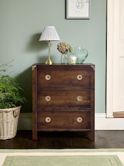 Laura Ashley Dark Chestnut Balmoral 3 Drawer Chest - Image 1 of 6