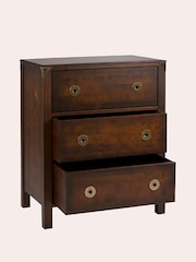 Laura Ashley Dark Chestnut Balmoral 3 Drawer Chest - Image 6 of 6
