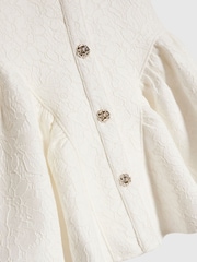 River Island White Plain Lace Premium Dress - Image 3 of 3