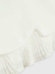 River Island Cream Premium Waistcoat & Plisse Skirt Set - Image 4 of 5