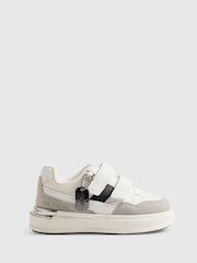 River Island White Block Touch And Close Fastening Trainers - Image 1 of 5