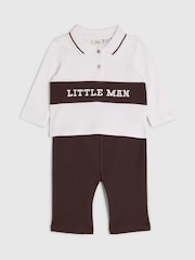 River Island Little Man topiņš ar rāvējslēdzēju un sporta biksīšu komplekts - Attēls 3 no 5