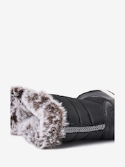 Schwarz - Wasserfeste Schneestiefel mit warmen Fellimitatfutter - Bild 5 von 5