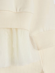 River Island Cream Tulle Bow Top & Leggings Set - Image 4 of 4