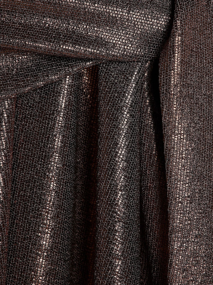 River Island Brown Halter Plisse Dress - Image 4 of 4 River Island Brown Halter Plisse Dress - Image 4 of 4