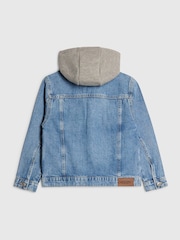 River Island Blue Hooded Denim Jacket - Image 3 of 5