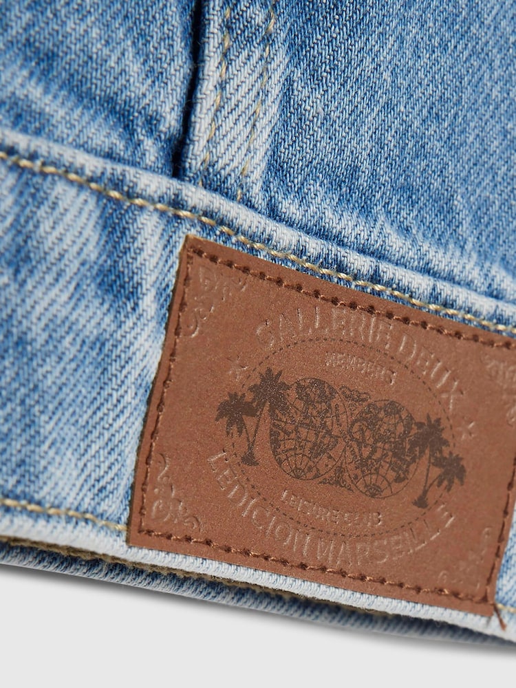 River Island Blue Hooded Denim Jacket - Image 5 of 5