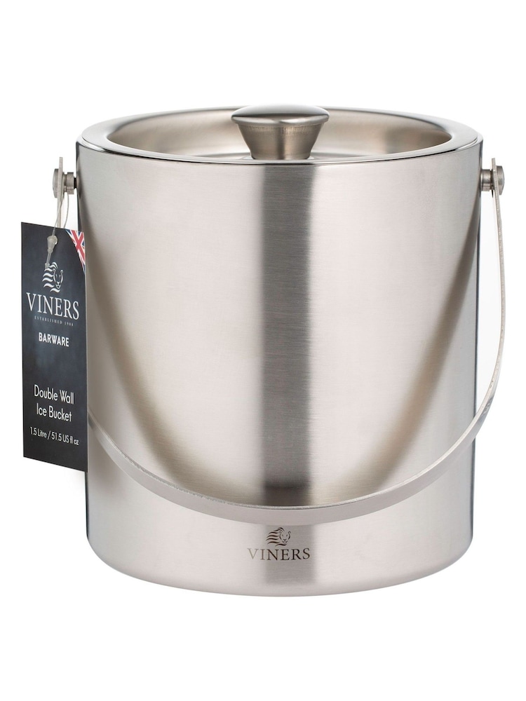 Viners Silver 1.5L Double Walled Ice Bucket - Image 1 of 1