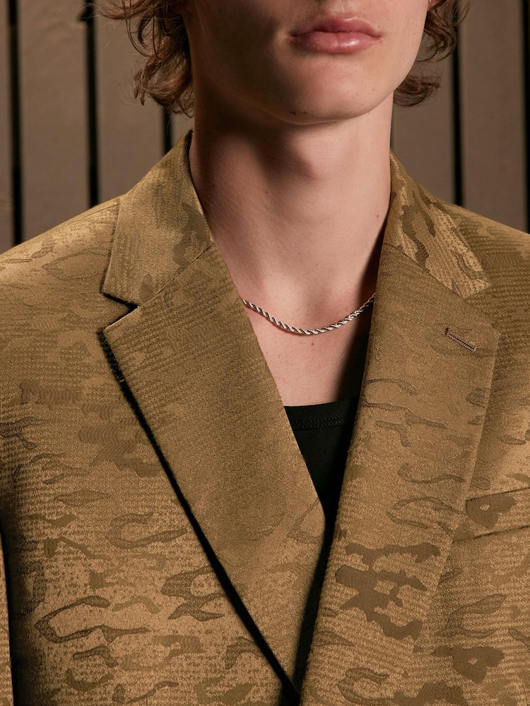Gold EDIT Relaxed Leopard Print Tuxedo Blazer - Image 5 of 13