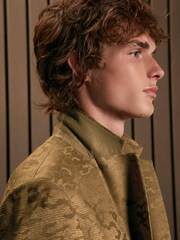 Gold EDIT Relaxed Leopard Print Tuxedo Blazer - Image 6 of 13