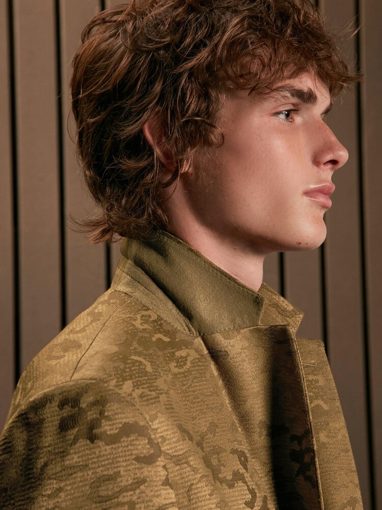Gold EDIT Relaxed Leopard Print Tuxedo Blazer - Image 6 of 13