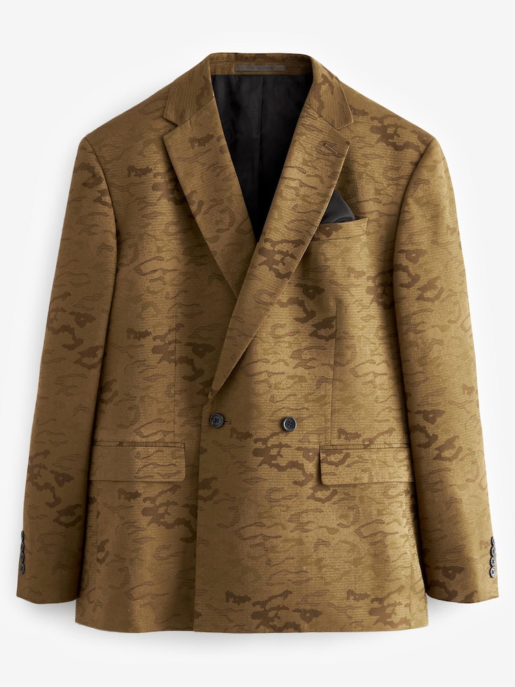 Gold EDIT Relaxed Leopard Print Tuxedo Blazer - Image 9 of 13