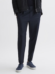 Reiss Airforce Blue Finley Suede Suede Trainers - Image 6 of 6