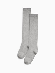 Grey Modal Blend Knee High Socks 2 Pack - Image 1 of 2