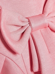 River Island Pink Glitter Bow Dress - Image 3 of 4