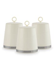Morphy Richards Set of 3 Cream Dune Canisters - Image 2 of 4