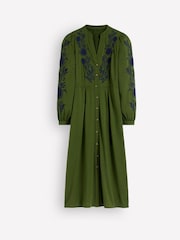 Green Embroidery - Boden Juliet Jersey Midi-kjole - Bilde 7 av 7