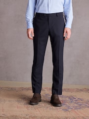 Marineblau/blau - Signature Tollegno Anzug in schmaler Passform: Hose - Image 1 of 9