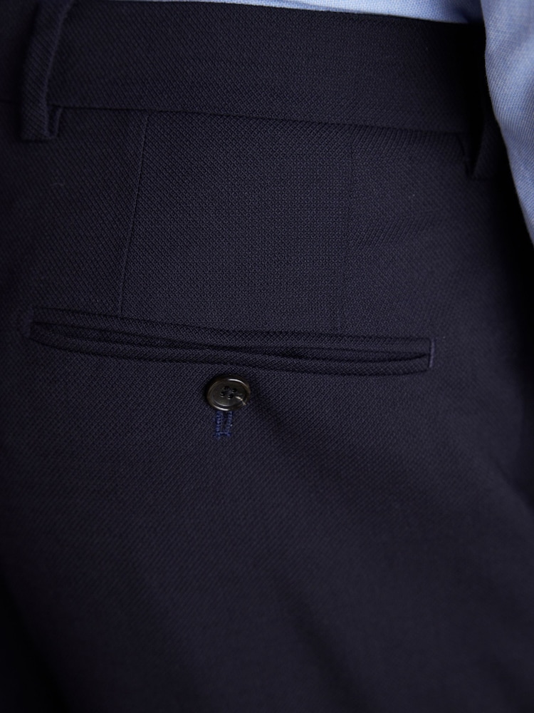Marineblau/blau - Signature Tollegno Anzug in schmaler Passform: Hose - Image 5 of 9