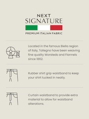 Marineblau/blau - Signature Tollegno Anzug in schmaler Passform: Hose - Image 9 of 9