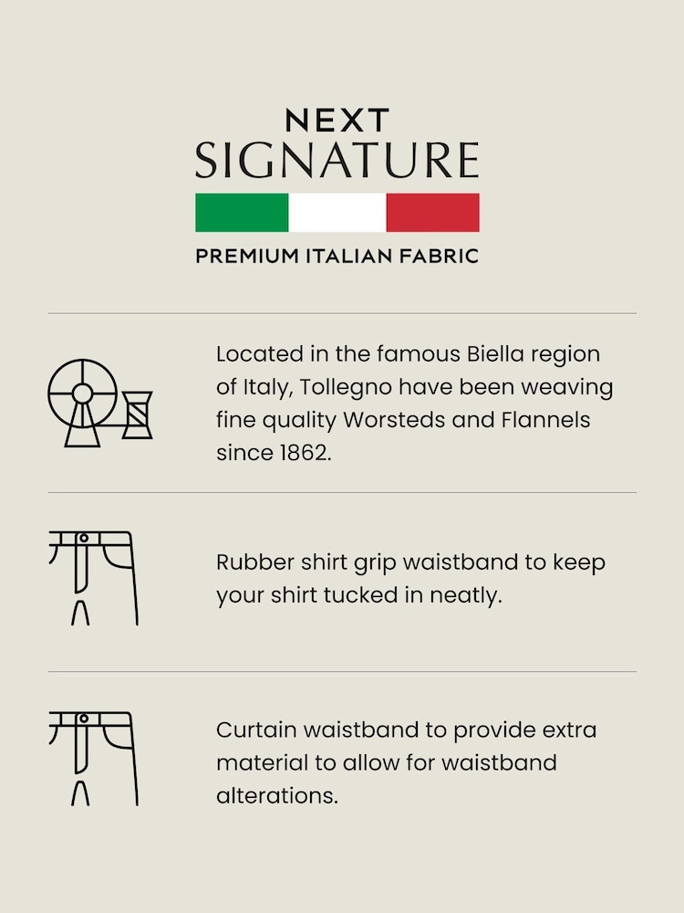 Marineblau/blau - Signature Tollegno Anzug in schmaler Passform: Hose - Image 9 of 9