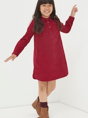 FatFace Pink Chester Cord Dress - Image 1 of 5
