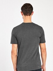Charcoal Grey Marl Slim Essential V-Neck T-Shirt - Image 2 of 3