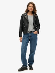 Superdry Smoke Grey Marl Long Sleeve Jersey Top - Image 2 of 5