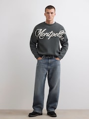 River Island Washed Blue Loose Fit Jeans - Image 1 of 4