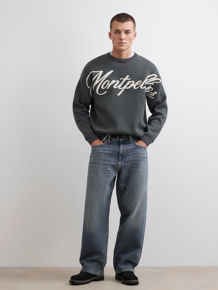 River Island Washed Blue Loose Fit Jeans - Image 1 of 4
