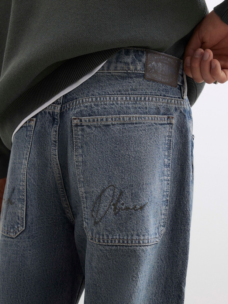 River Island Washed Blue Loose Fit Jeans - Image 2 of 4