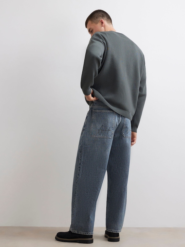 River Island Washed Blue Loose Fit Jeans - Image 4 of 4
