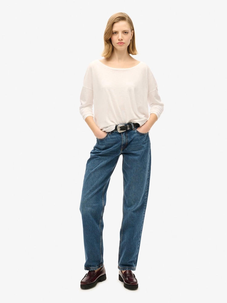 Superdry Optic Long Sleeve Jersey Top - Image 2 of 6