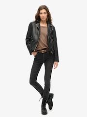 Superdry Nut Brown Marl Long Sleeve Jersey Top - Image 2 of 5