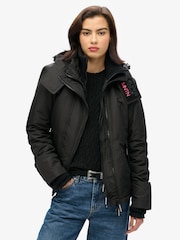 Superdry Black Hooded Mountain Windbreaker Jacket - Image 1 of 6