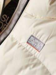 Superdry Off White Sports Puffer Gilet - Image 7 of 7
