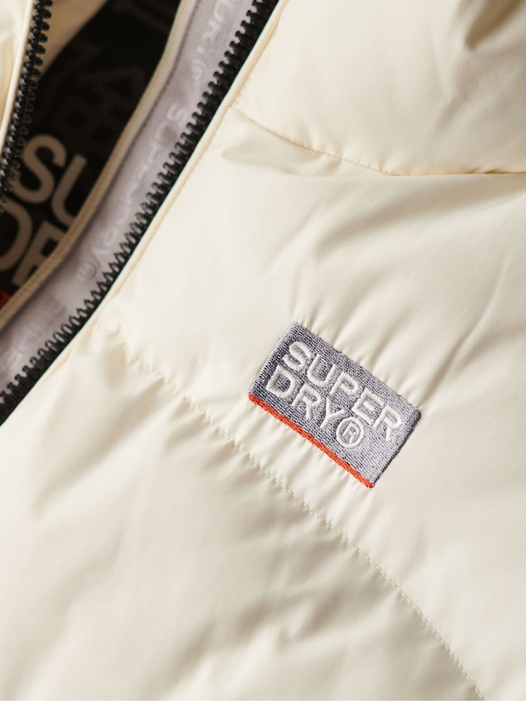 Superdry Off White Sports Puffer Gilet - Image 7 of 7