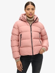 Superdry Ash Rose Hooded Sports Puffer Jacket - Image 4 of 8