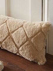 Catherine Lansfield Natural Cosy Diamond Fleece Draught Excluder - Image 2 of 2