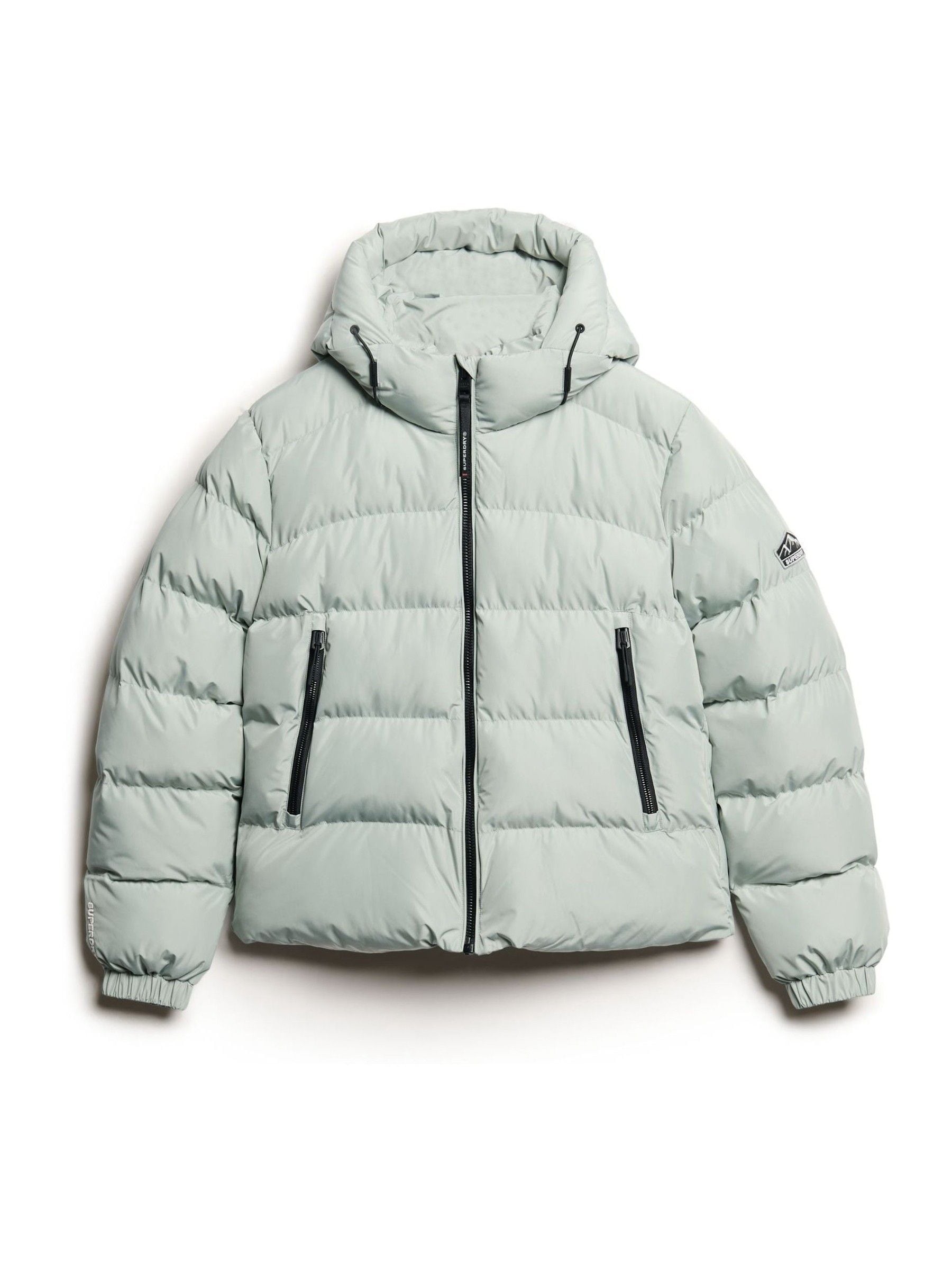 Buy Superdry Puritan Grey Hooded Sports Puffer Jacket from Next Luxembourg