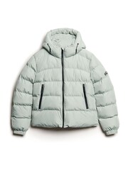 Superdry Puritan Grey Hooded Sports Puffer Jacket - Image 5 of 7