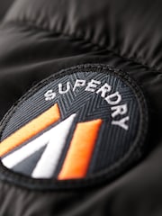 Superdry Black Hooded Fuji Quilt Padded Jacket - Image 9 of 10