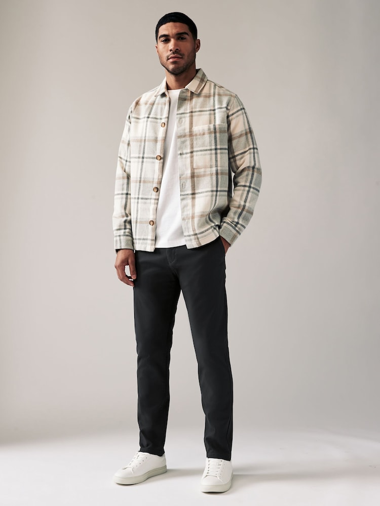Grey Charcoal Slim Fit Stretch Chinos Trousers - Image 2 of 9