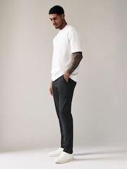 Grey Charcoal Slim Fit Stretch Chinos Trousers - Image 3 of 9
