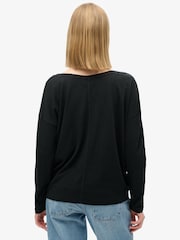 Superdry Black Long Sleeve Jersey Top - Image 4 of 6